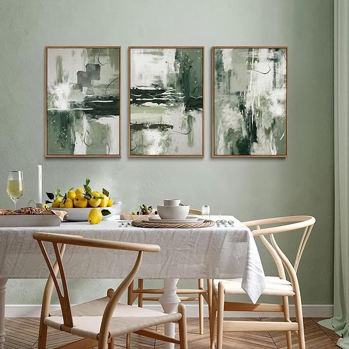 myusuar 3 Piece Large Modern Abstract Canvas Framed Wall Art - Image 4