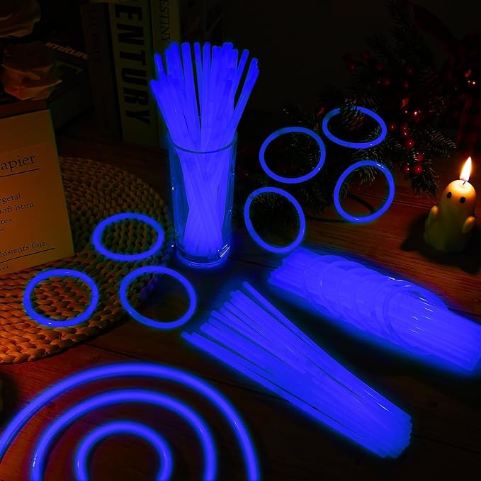 60 Pack 8” Blue Glow Sticks Bulk - Image 4