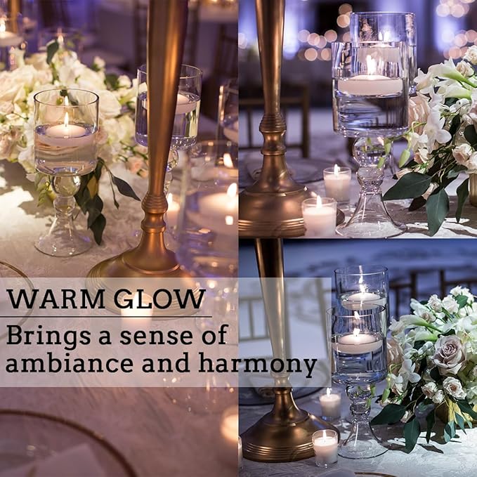 3 Inch Floating Candles Set of 24, Unscented White Candles - Image 4