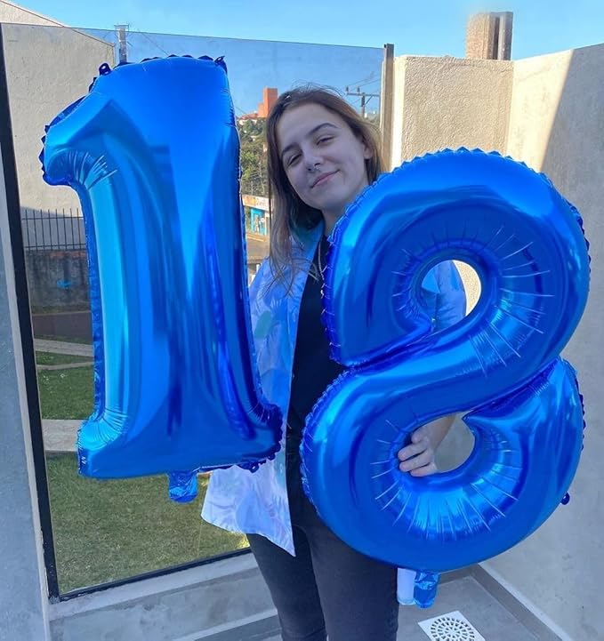 40 Inch Big Dark Blue 8 Balloon Number Foil Helium Number Balloons 0-9 Jumbo - Image 4