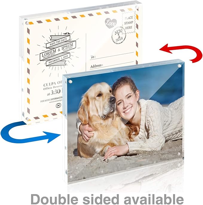 TWING Acrylic Frame, 3 Pack 8x10 Acrylic Picture Frame Magnetic Frame Thickness - Image 2
