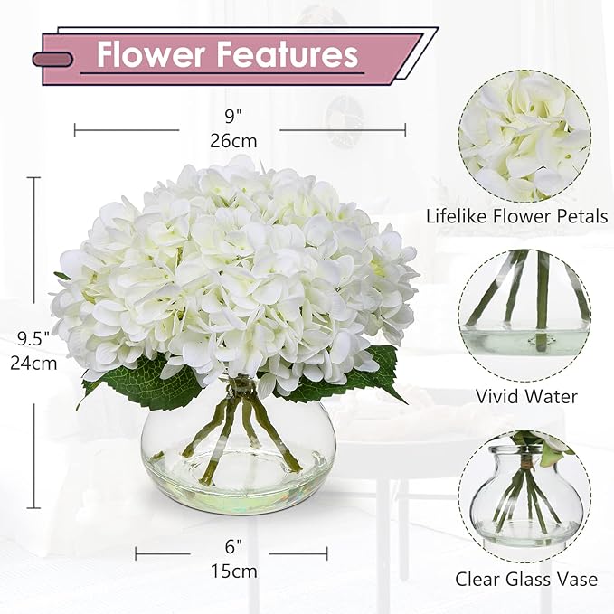 Hollyone Hydrangea Artificial Flowers - Image 2