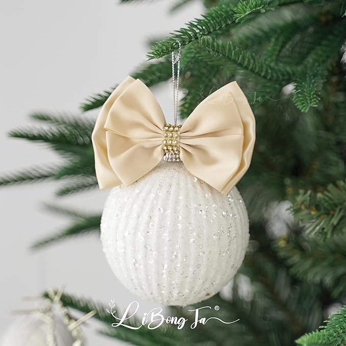 Champagne Gold Ribbon Bow 4'' Premade Satin Bows, Gift Bows - Image 7