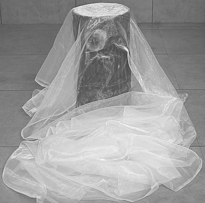 VDS White Organza Fabric, 75 Yards Continuous, 45” Wide, Wedding Party - Image 3