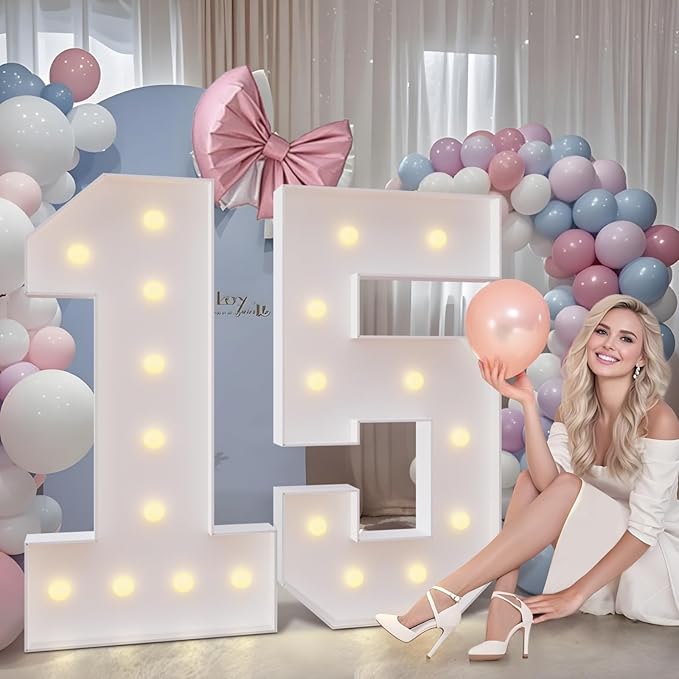 imprsv 4FT Marquee Numbers, DIY Light Up Numbers - Image 6