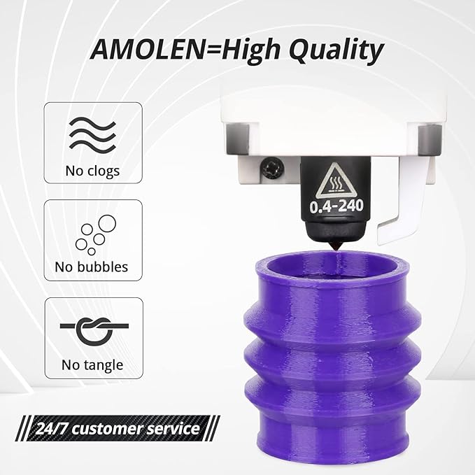 AMOLEN TPU 3D Printer Filament 1.75mm, Flexible Soft TPU 3D Printing Filament - Image 5
