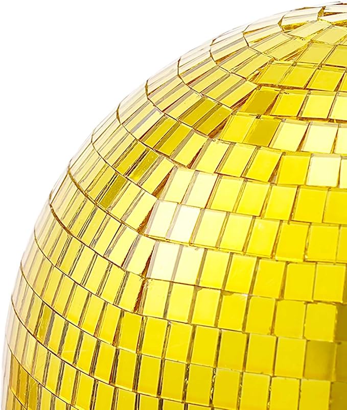 Gold Mirror Disco Ball Hanging: 6 Inches Reflective Ball - Image 7