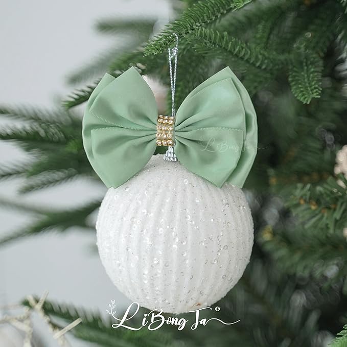 Moss Green Ribbon Bows 4'' Premade Satin Bow, Gift Bows - Image 7