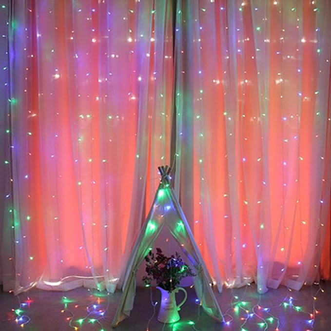 HOME LIGHTING Window Curtain String Lights, 300 LED 8 Lighting Modes Fairy - Image 6