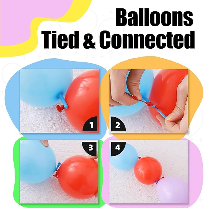 50 Pcs Quick Link Balloons Silver Metallic 6 inch, Latex Linking Balloons - Image 6