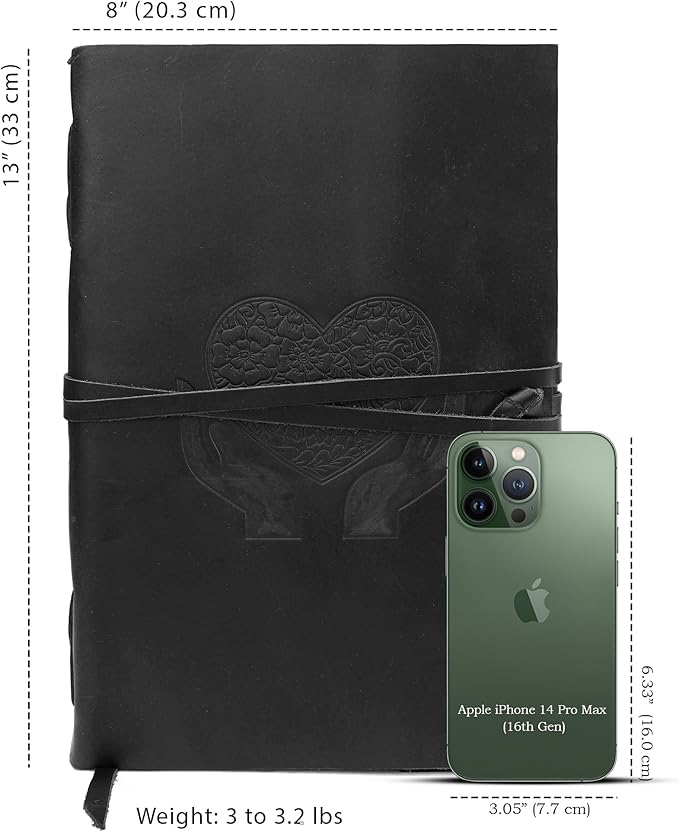 LUXEORIA Heart Journal for Women and Men, Handcrafted Leather Journal for - Image 2