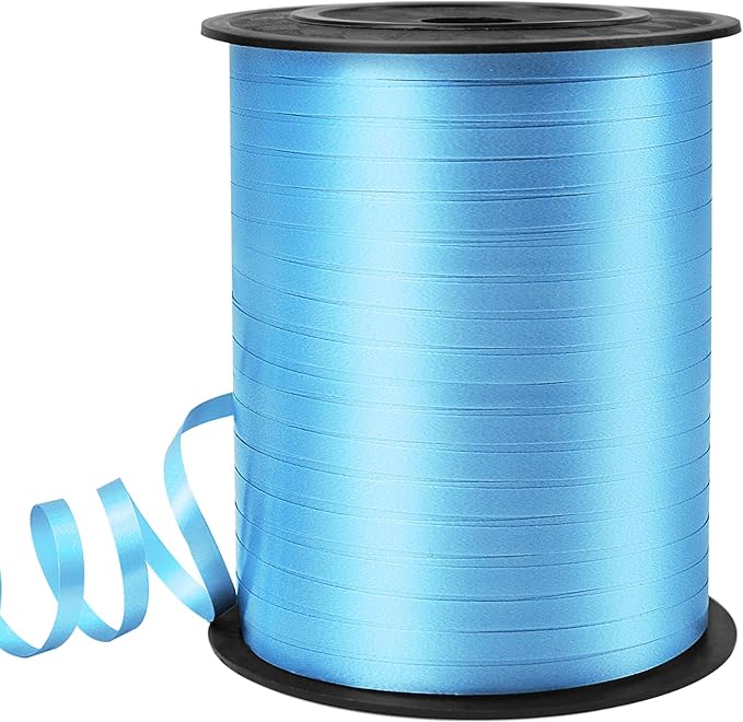 Light Blue Curling Ribbon, 500 Yard, Crafts & Celebrations by VISPAD