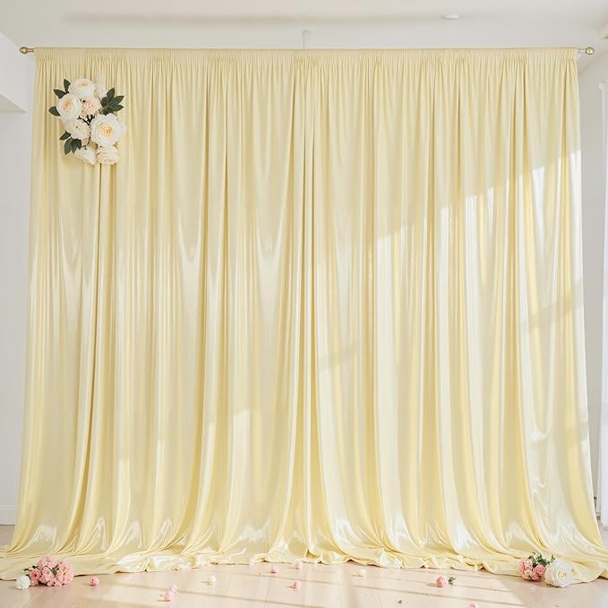 Champagne Glitter Backdrop Curtain by Shillance