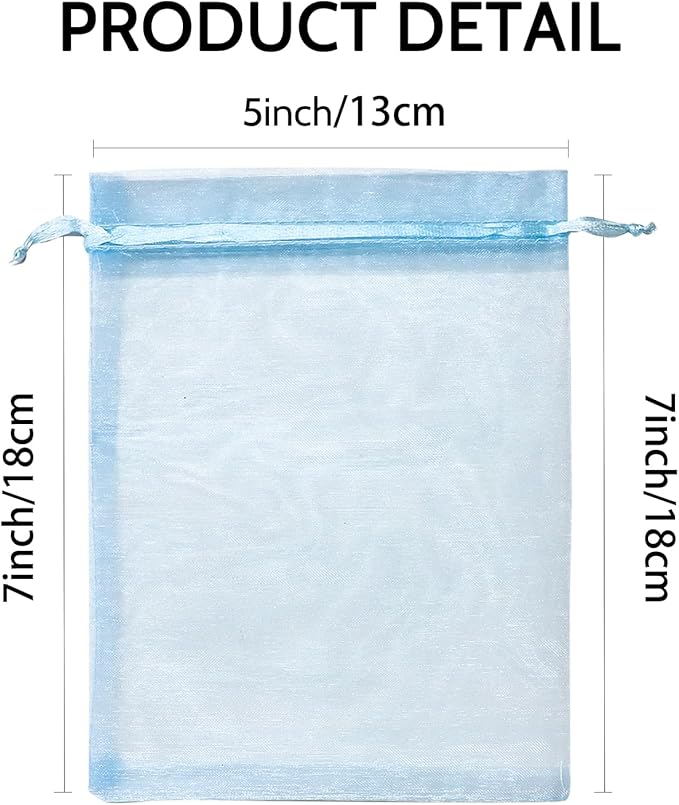 Wudygirl 100PCS Sheer Organza Bags - Image 5