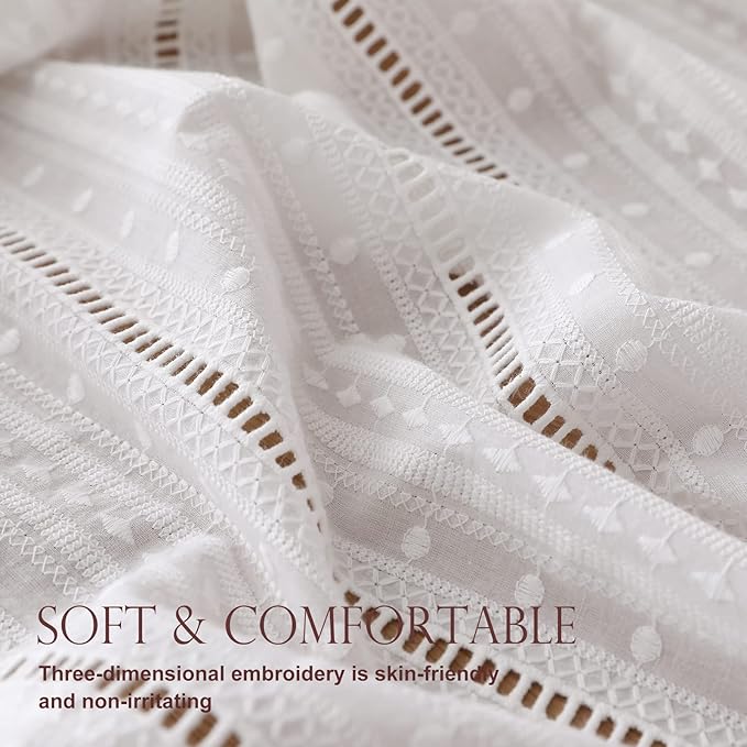patdrea Designer Vintage Cotton White Lace Tablecloth - Image 5