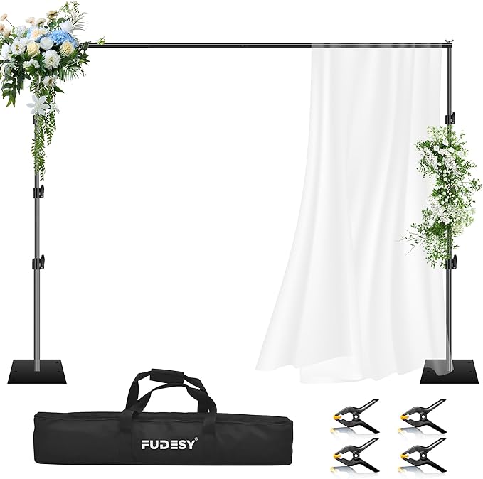 FUDESY Heavy Duty Backdrop Stand, 8.5x10ft Adjustable Photo Background Stand by FUDESY