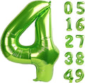 40 Inch Light Green Large Number 4 Birthday Balloon, Giant Number Four 14 24 34 by Upgesy
