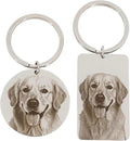 Custom Pet Portrait Keychain – Personalized Photo Engraved Keychain by Handmade