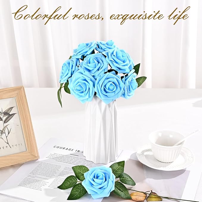 BLEUM CADE 36Pcs Artificial Flowers Fake Roses - Image 5