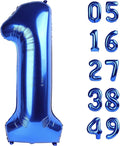 40 Inch Dark Blue Number Balloons, Helium Mylar Foil Number Balloons Number 1 by Lnhiya