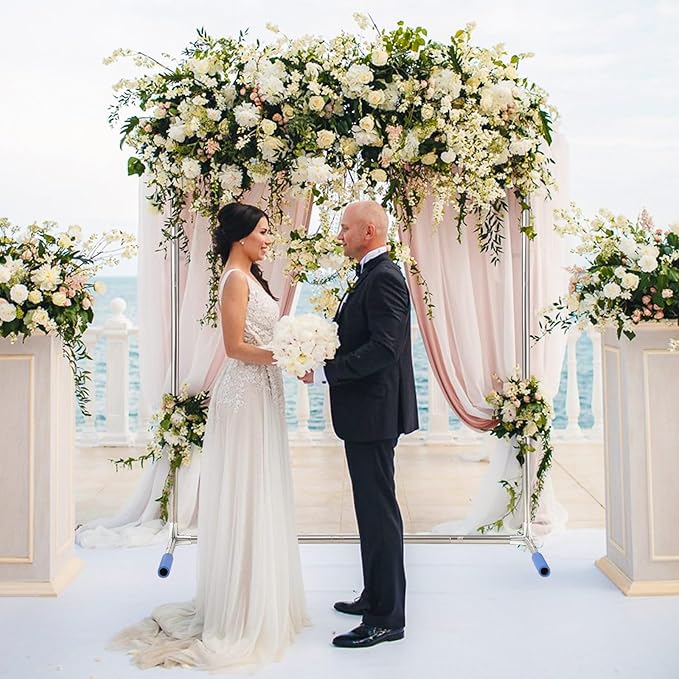 Arch Backdrop Stand, 7x4 FT Metal Wedding Square Backdrop Stands - Image 6