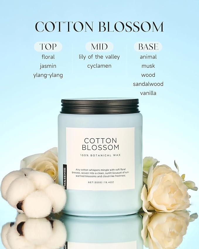 M&SENSE Clean Cotton Scented Candle - Image 2