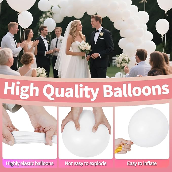 KAWKALSH White Balloon 12 Inch - Image 3