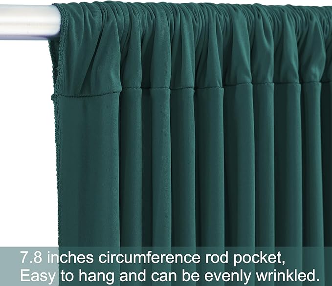 20ft x 12ft Emerald Green Backdrop Curtains Wrinkle Free Backdrop Curtain - Image 7