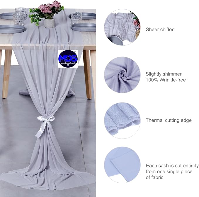 MDS Halloween Chiffon Table Runner - Image 6