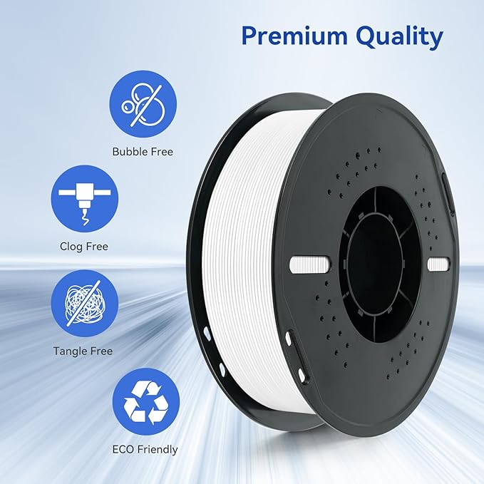 Kingroon 4KG White PLA Filament 1.75mm 3D Printer Filament Pla Filament - Image 4