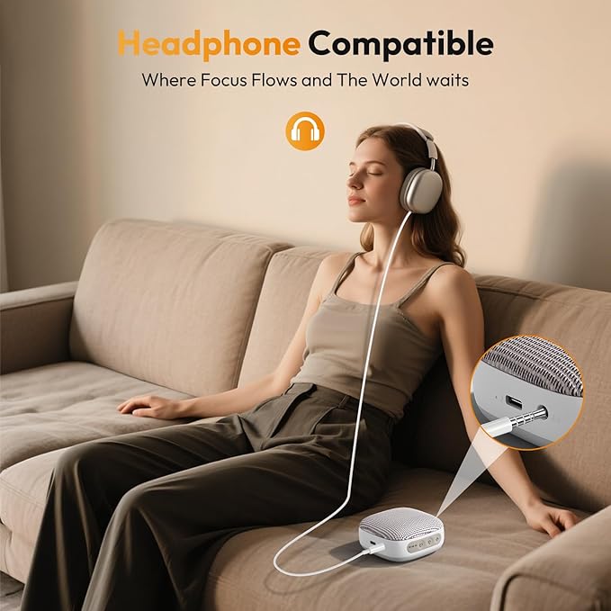 Portable Sound Machine for Travel, 52-Hour Lasting Mini Noise Machine - Image 7