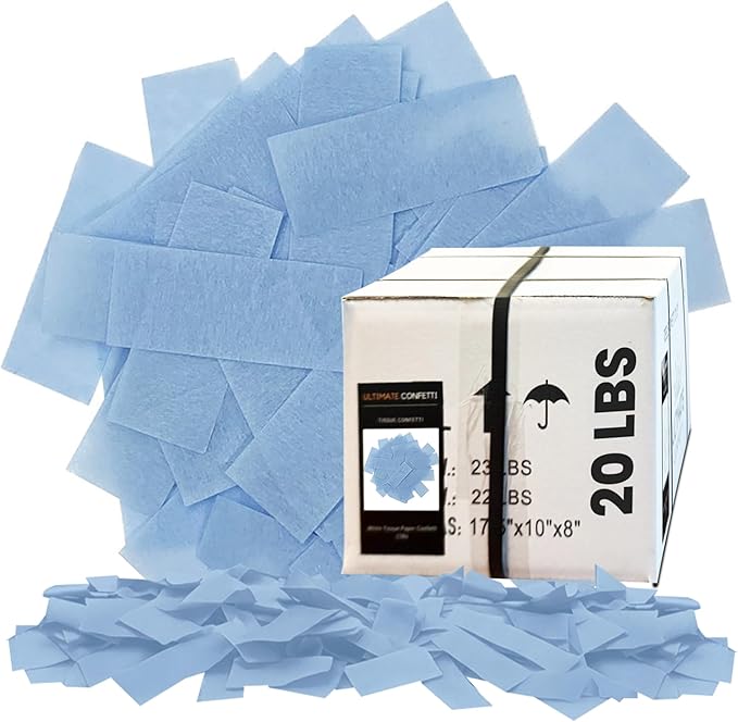Ultimate Confetti, Baby Blue Biodegradable Confetti by UltimateConfetti