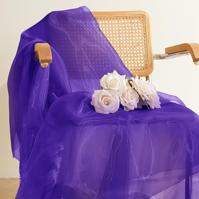P Pothuiny Sheer Organza Fabric by The Yard, 1 Yard x 60 Inch Wide Bridal - Image 6