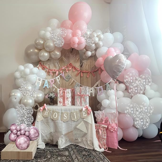 Pink Winter Wonderland Balloons - Image 3