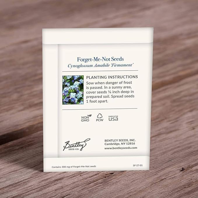 Vintage Look - 25 Individual Forget Me Not Flower Seed Packet Favors - Non GMO - Image 6
