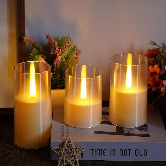 Flameless LED Candles, Upgraded Realistic Flickering Pillar Battery Operated - Image 6