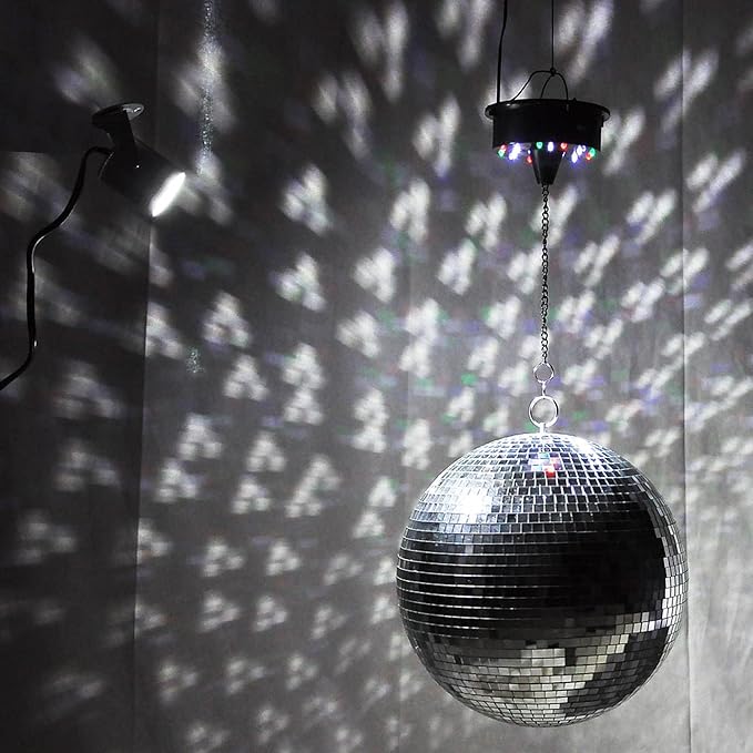 Yescom 2PCS 12" Large Disco Ball Mirror Big Hanging Glass Decoration - Image 8