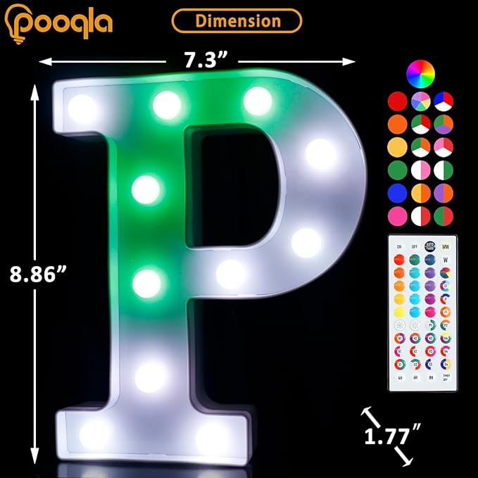 Pooqla Colorful Light Up Letters - Image 7