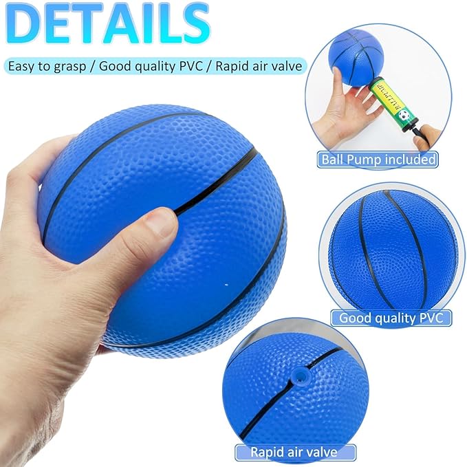 30Pcs 7" Mini Basketballs Balls Bulk, PVC Small Basketball - Image 3