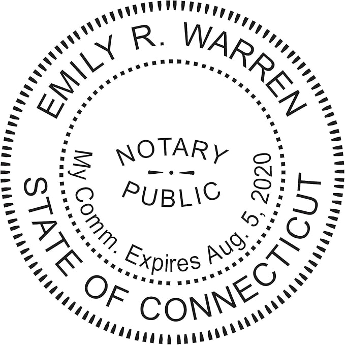 MaxMark Round Notary Pre-Inked Stamp by Maxmark