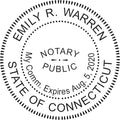 MaxMark Round Notary Pre-Inked Stamp by Maxmark