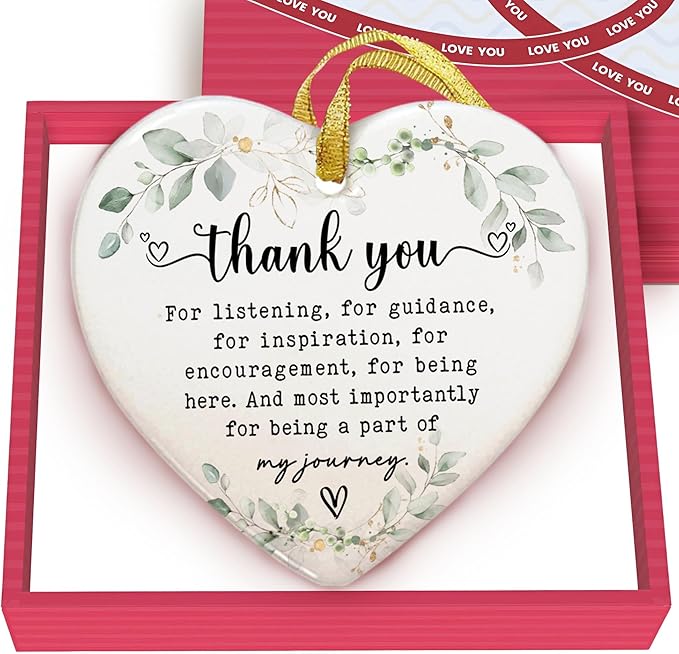 GOSSBY Heart-Shaped Thank You Ornament by Gossby