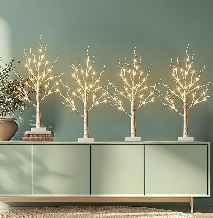EAMBRITE Home Decorations Light Up White Birch Tree Indoor Christmas Decor - Image 7