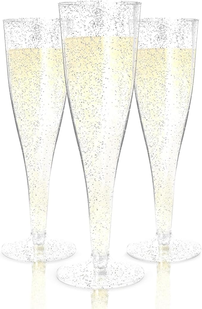 Prestee 24 Champagne Flutes Plastic by Prestee