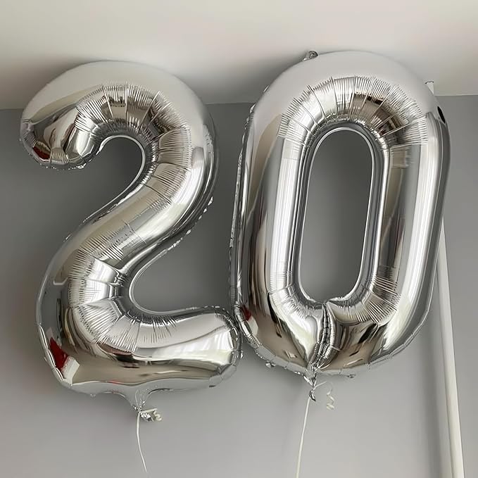 Silver 3 Balloon, 40 Inch Number 3 Balloon, 3 Birthday Balloon Decorations - Image 4