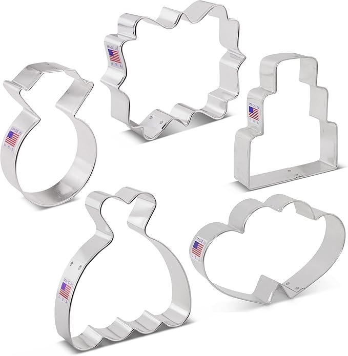 Ann Clark Cookie Cutters Wedding Cookie Cutters 5-Pc Set Made in the USA - Image 9