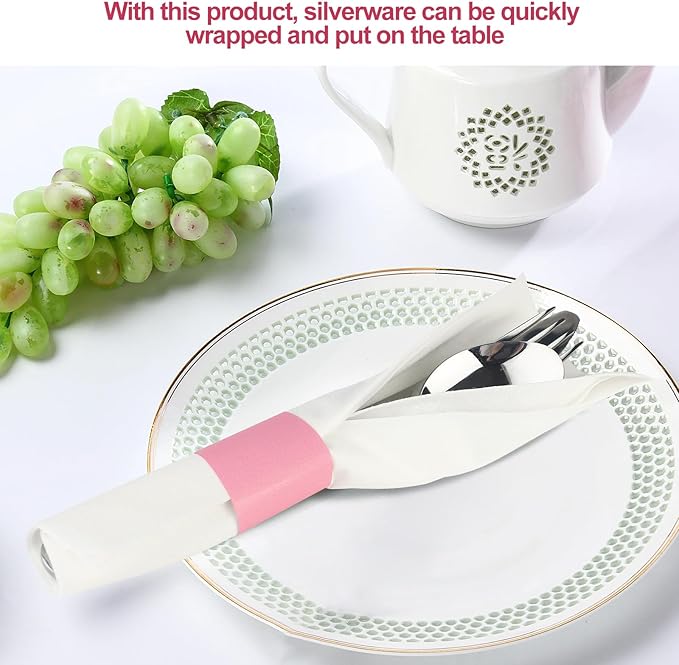Germiwipe Paper Napkin Band Box of 500, Napkin Rings Self Adhesive - Image 3