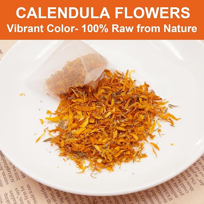 FullChea - Dried Calendula Flowers Tea, 30 Teabags, 1.5g/bag - Premium - Image 4