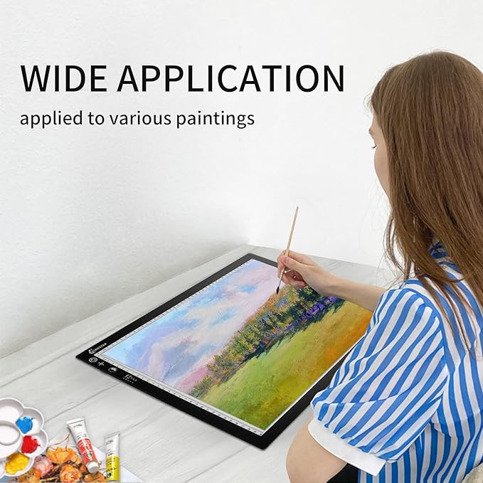 Light Box Drawing Pad A3, Dimmable 3 Brightness and Colour Temperature - Image 5
