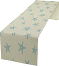 Sea Turtle Table Runner Marine Life Starfish Nautical Blue Green Ocean Theme by ICMOLYYENLO